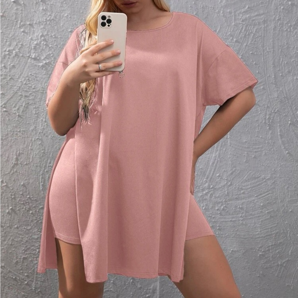 Shein Tee & Biker Shorts